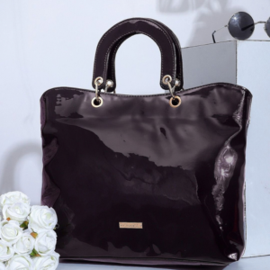 Products shiny handbag brown